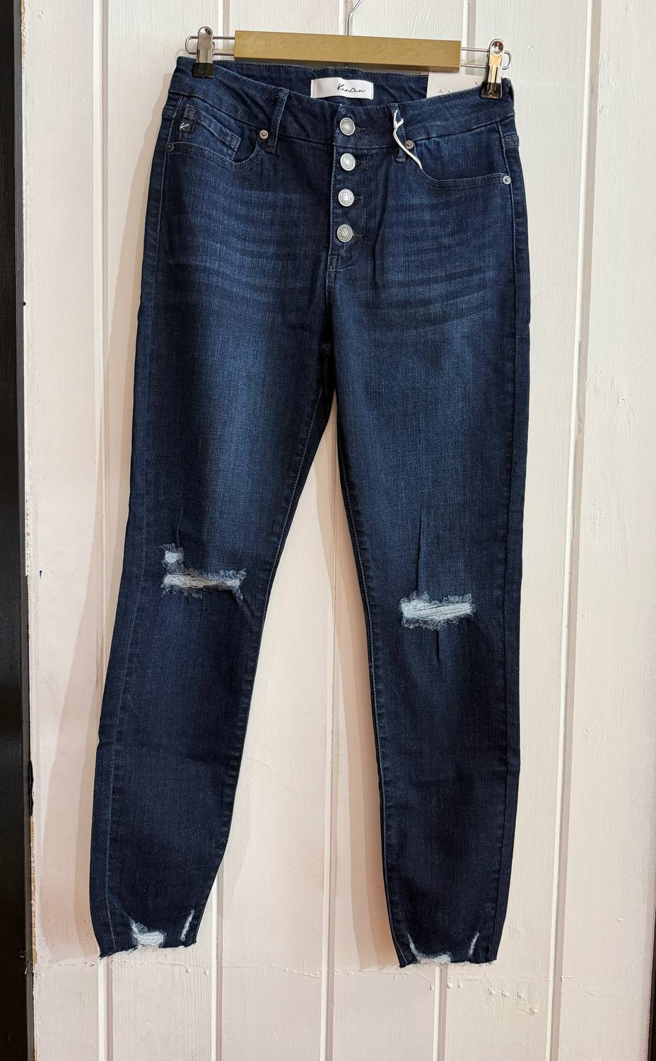 Women's Button Ankle Skinny Jeans