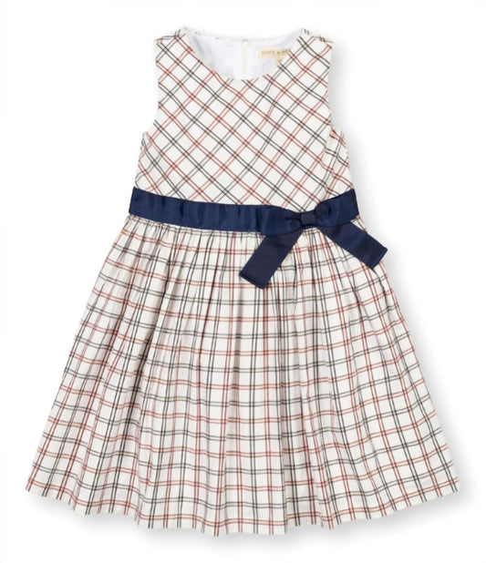 Kid's Organic Stretch Poplin Sash Dress