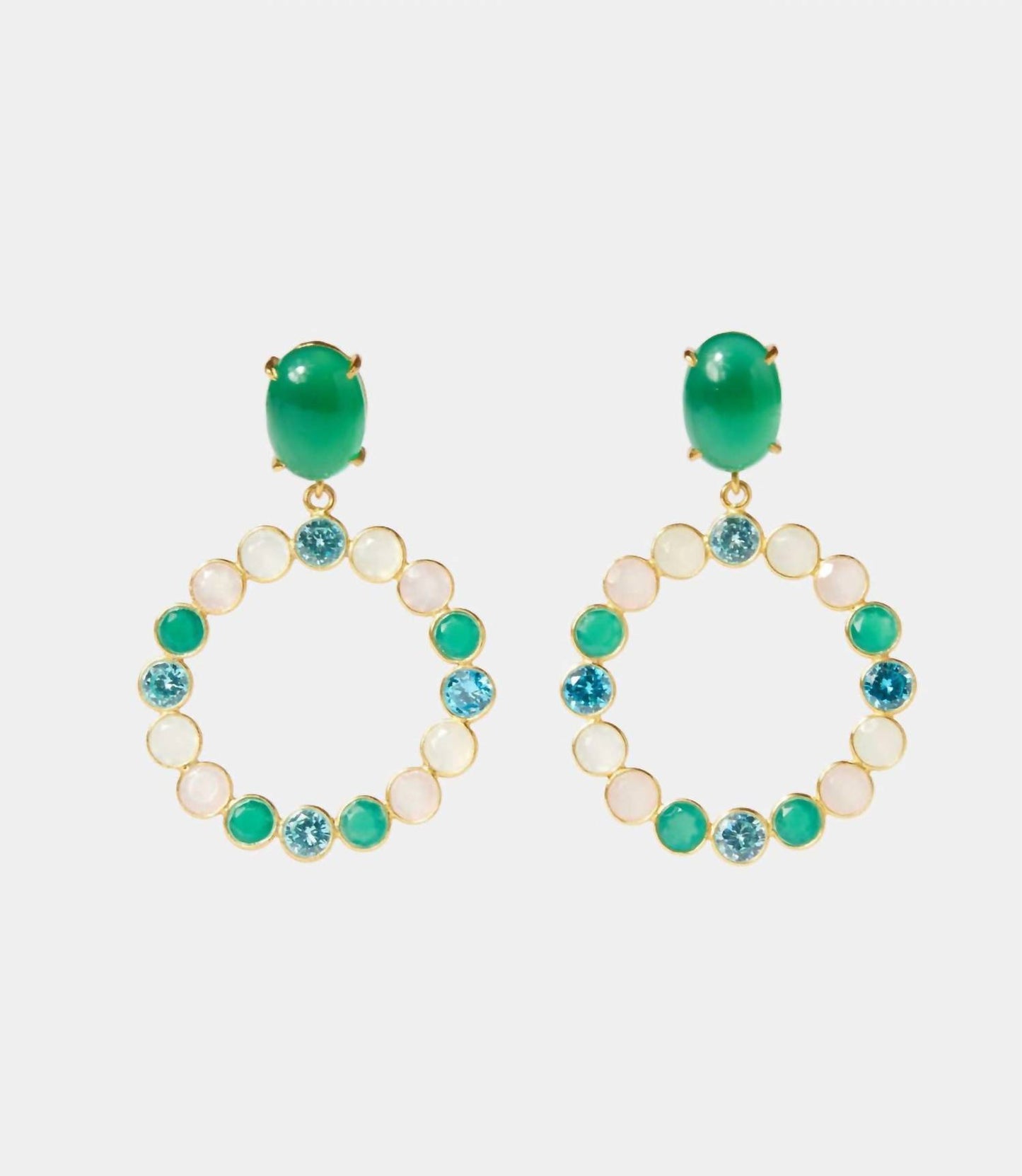 Women's Gemstone Hoop Earrings