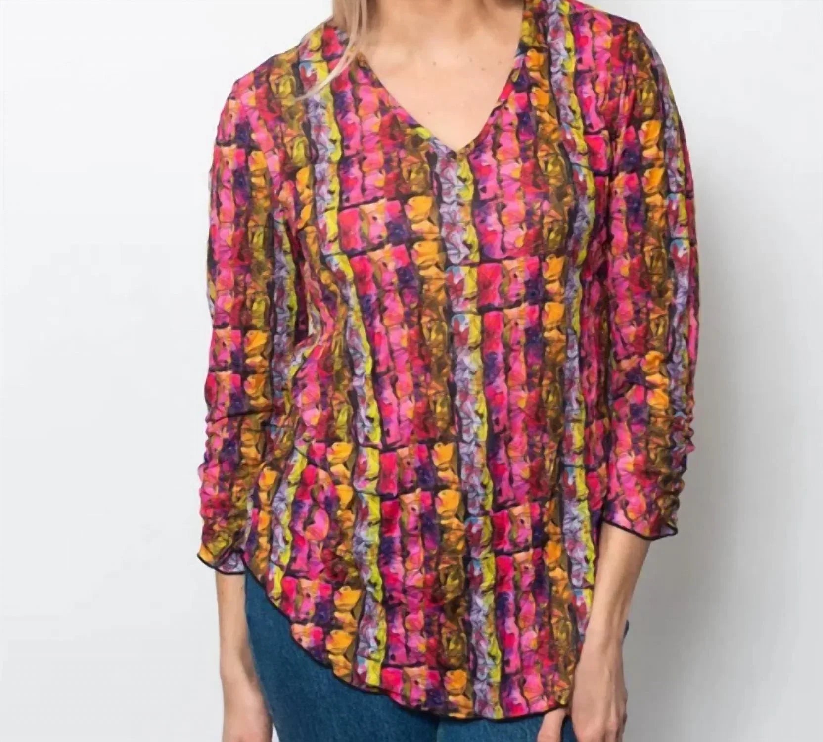 Snoskins - Crinkle V-Neck Blouse - Rack Hunt