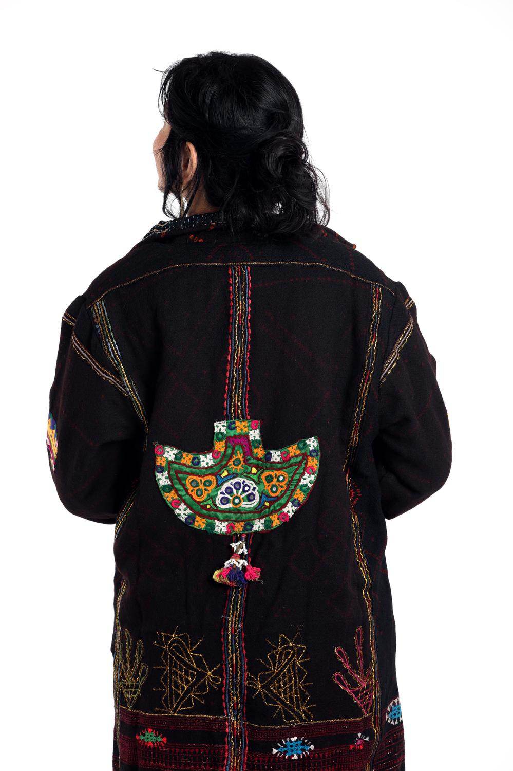 StandAwt - Hand-embroidered Patches Merino Wool Coat - Rack Hunt -