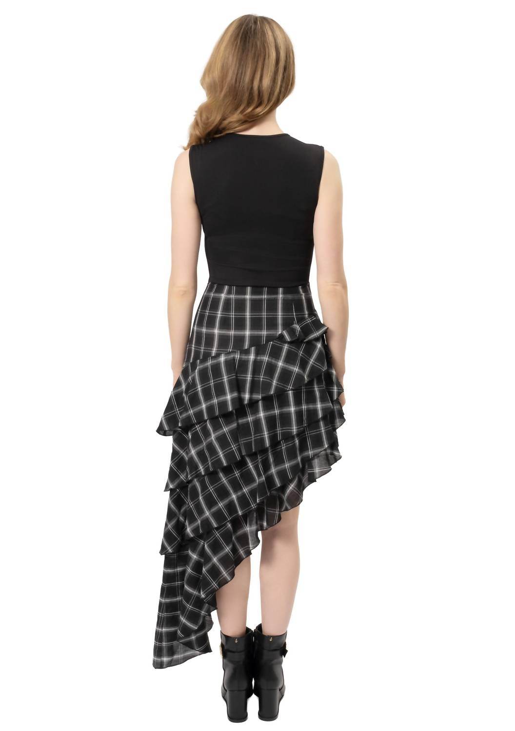 Area Stars - ASSYMETRICAL PLAID DRESS - Rack Hunt -