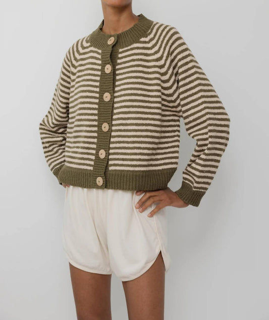 Striped Bomber Cardigan