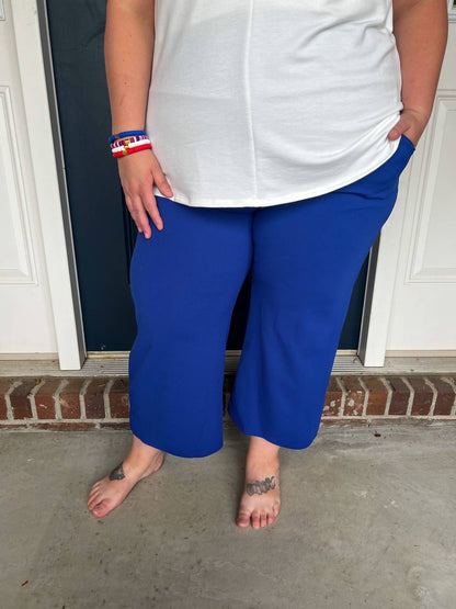 Lucy Wide Leg Stretchy Crop Pants