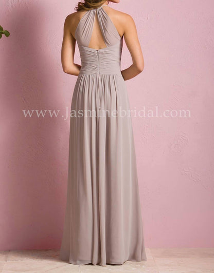 B2 Poly Chiffon Halter Gown
