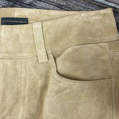 Suede Leather Pants