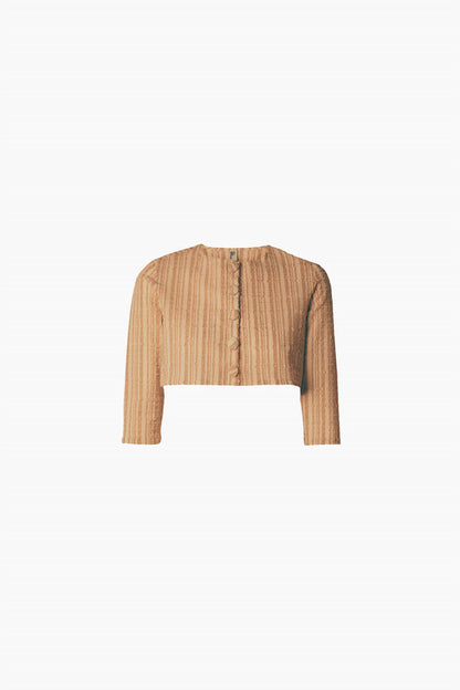 Women's Three-Quarter Sleeves Crewneck Cardigan