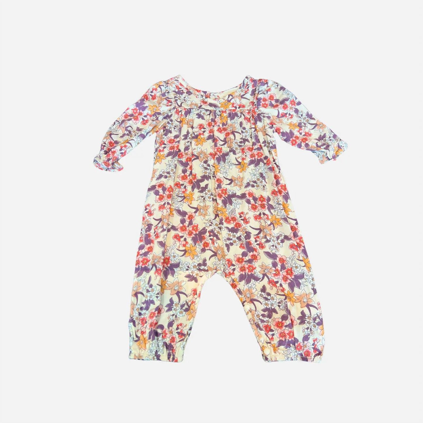 Girl's Floral Print Romper