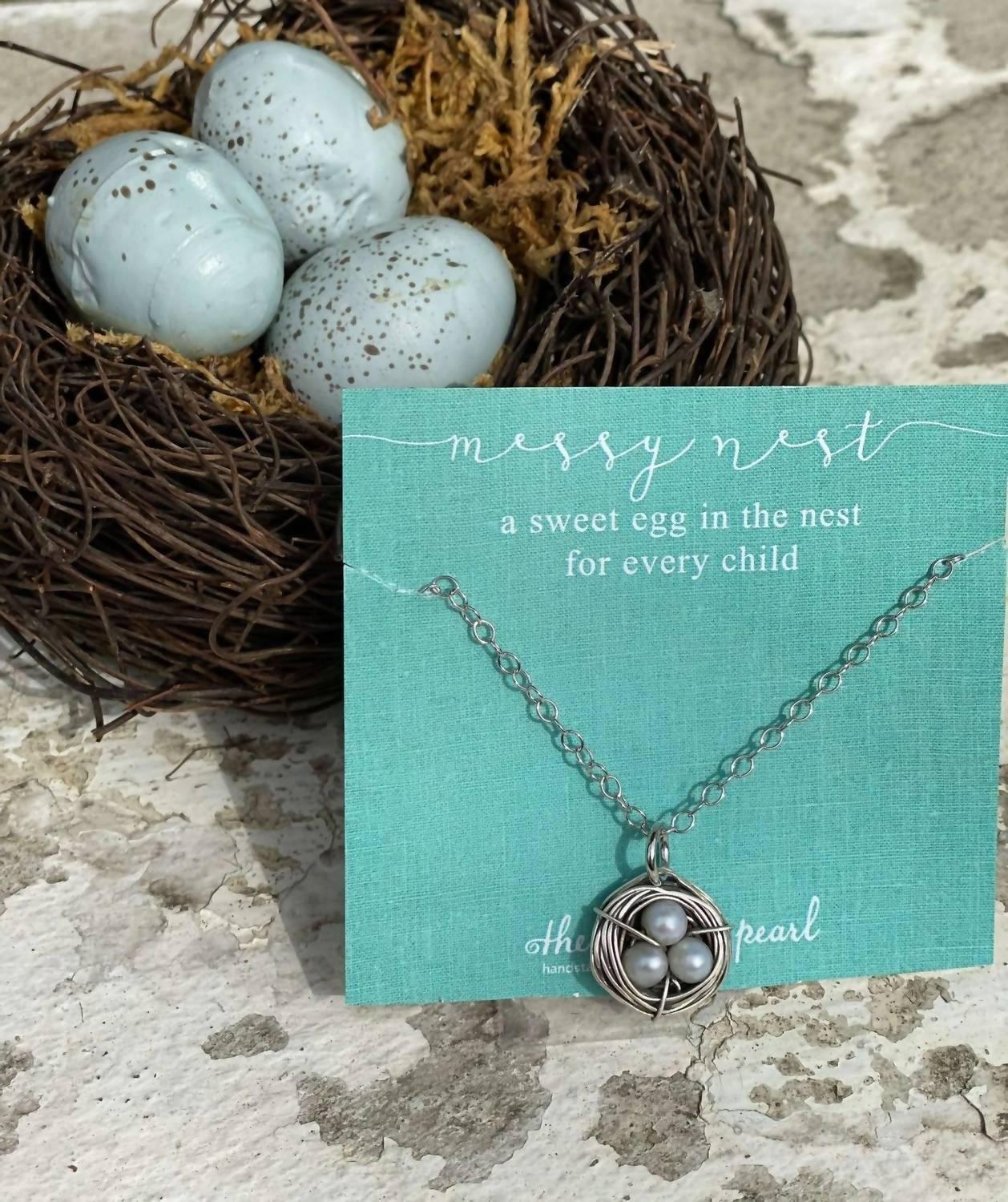 The Vintage Pearl - Women's Hand-stamped Messy Nest Necklace - Rack Hunt