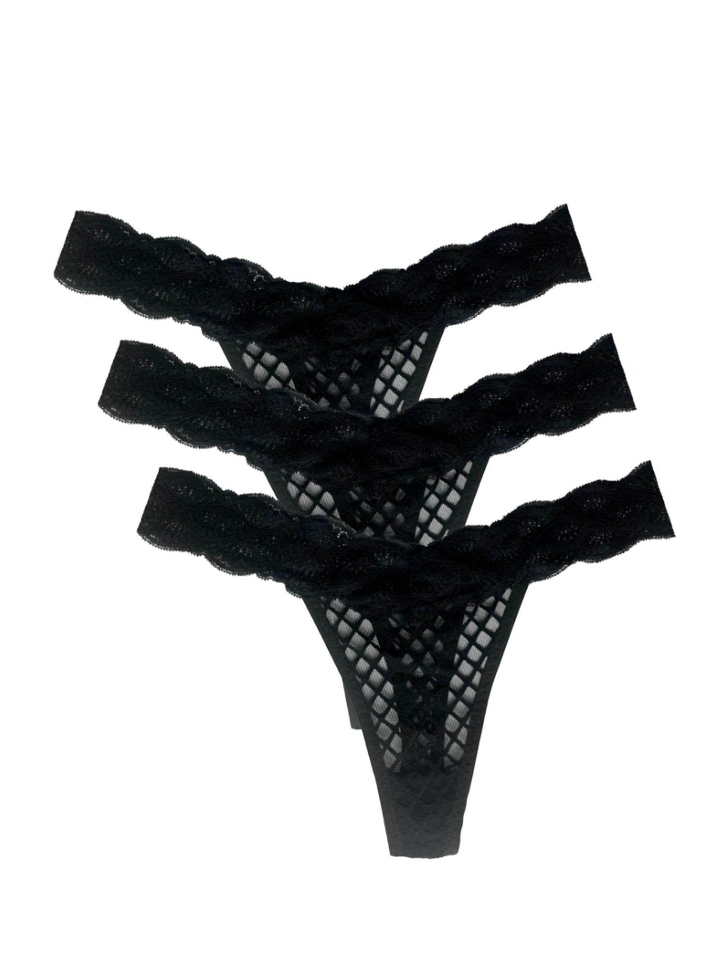 TITOV - Women's One Size 3 Pack Lace Thongs - Rack Hunt -