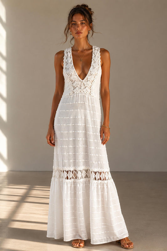 Knit Detailed Maxi Dress