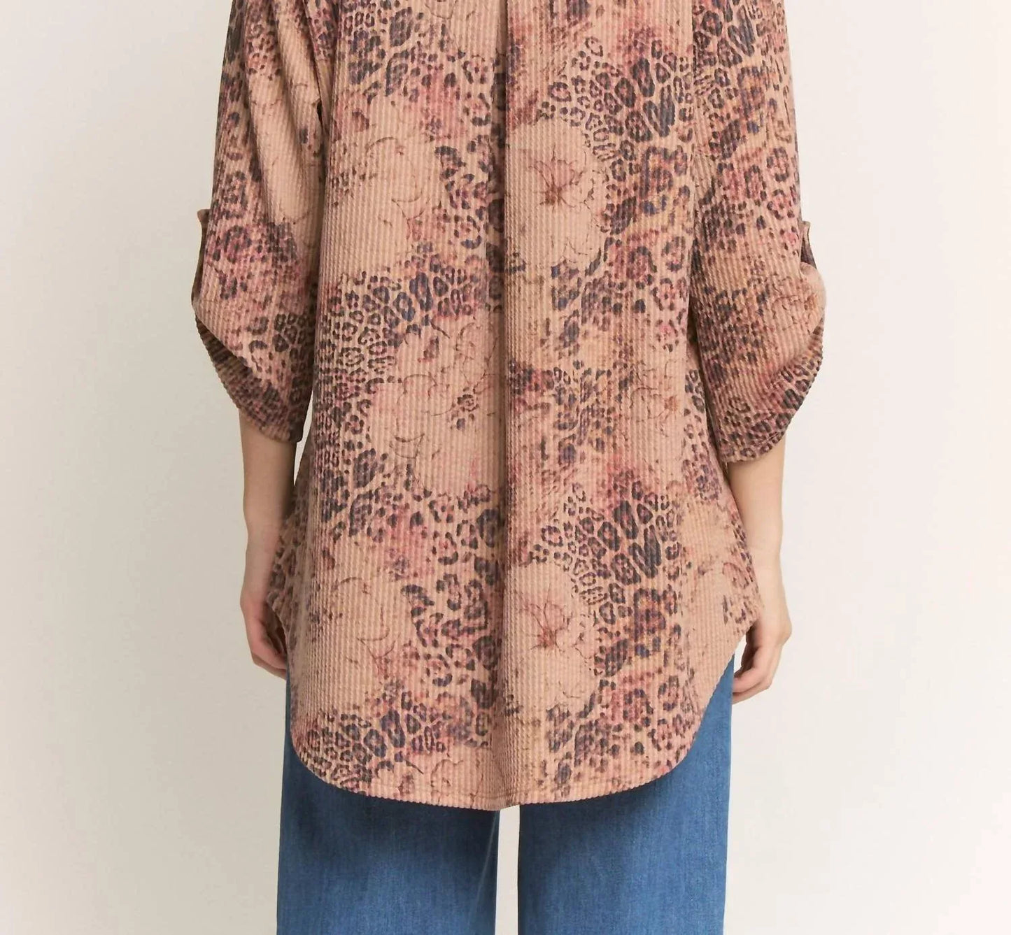 Heimish USA - Mandarin Collar Animal Urban Rib Top - Rack Hunt