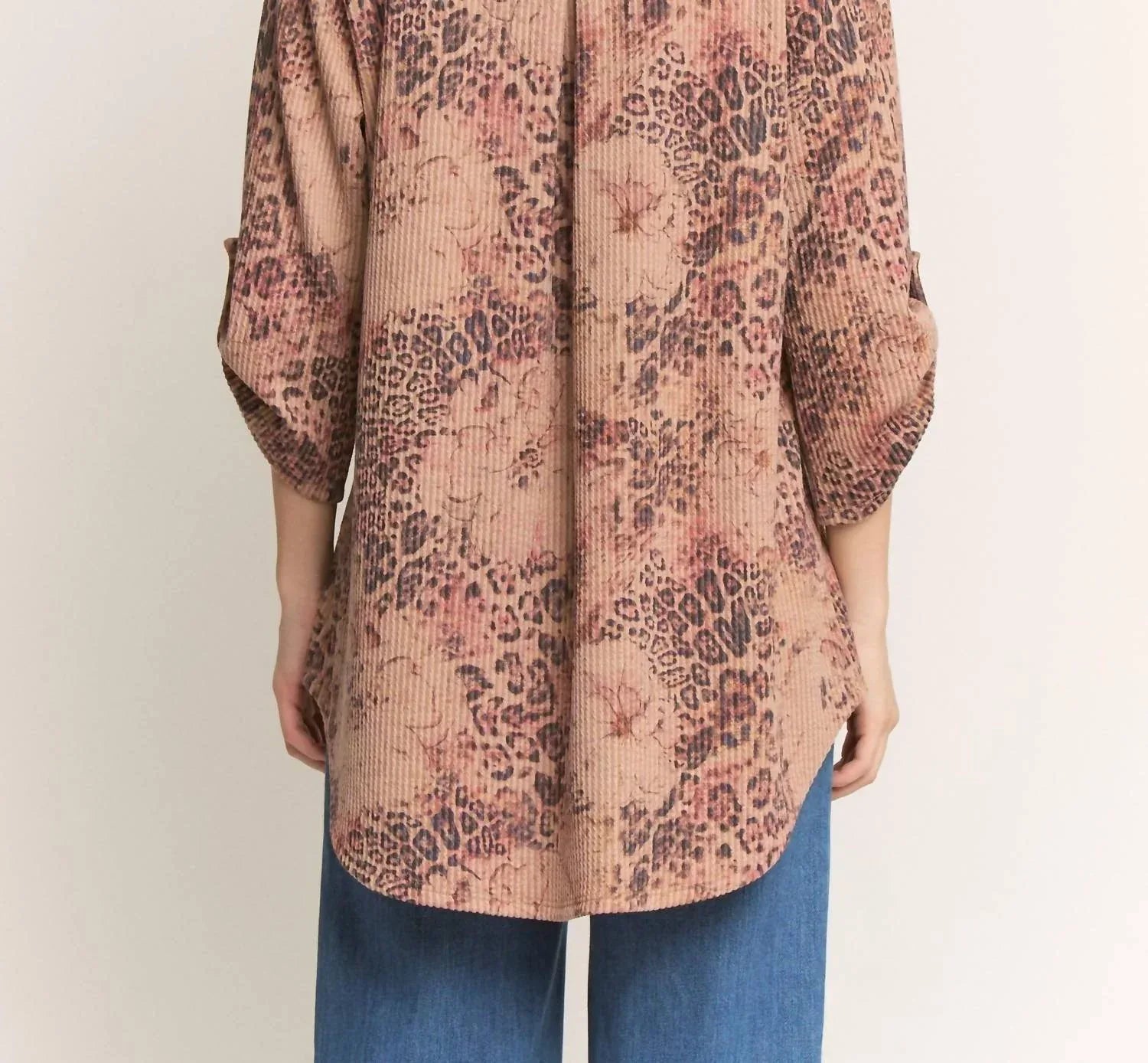 Heimish USA - Mandarin Collar Animal Urban Rib Top - Rack Hunt