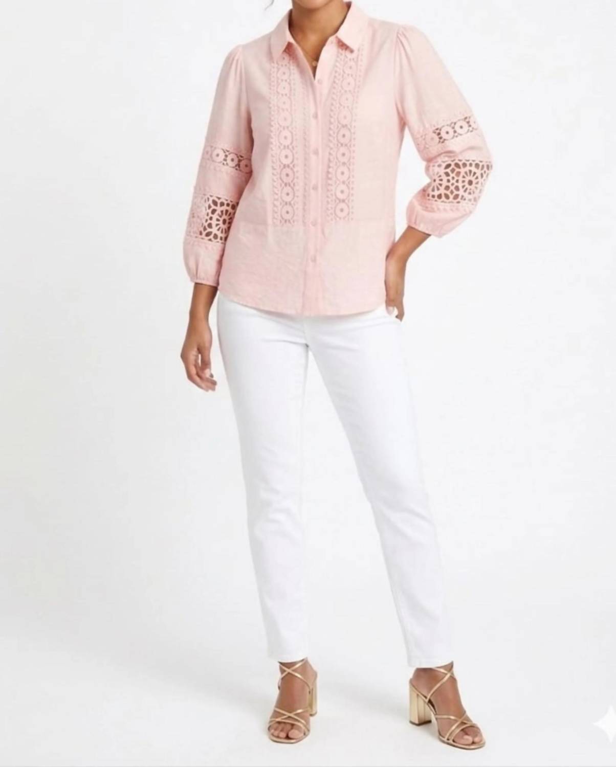 Crochet Lace Collared Blouse