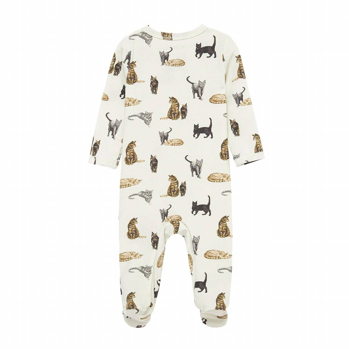Baby's Cat Cotton Stretch Zipper Footed Romper
