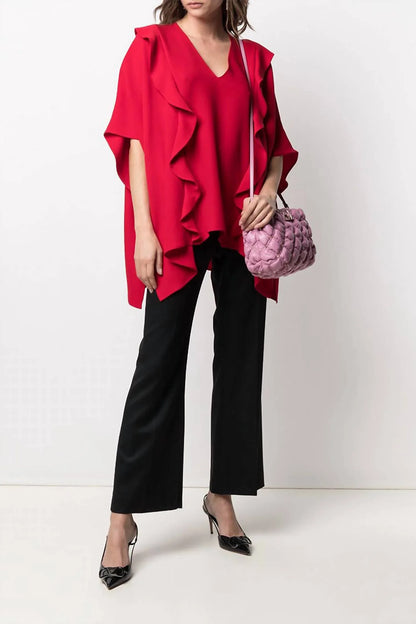 Valentino - Draped Ruffle Blouse - Rack Hunt