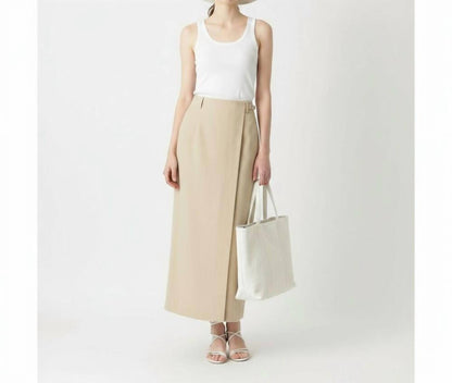 Silk Wrap Midi Skirt