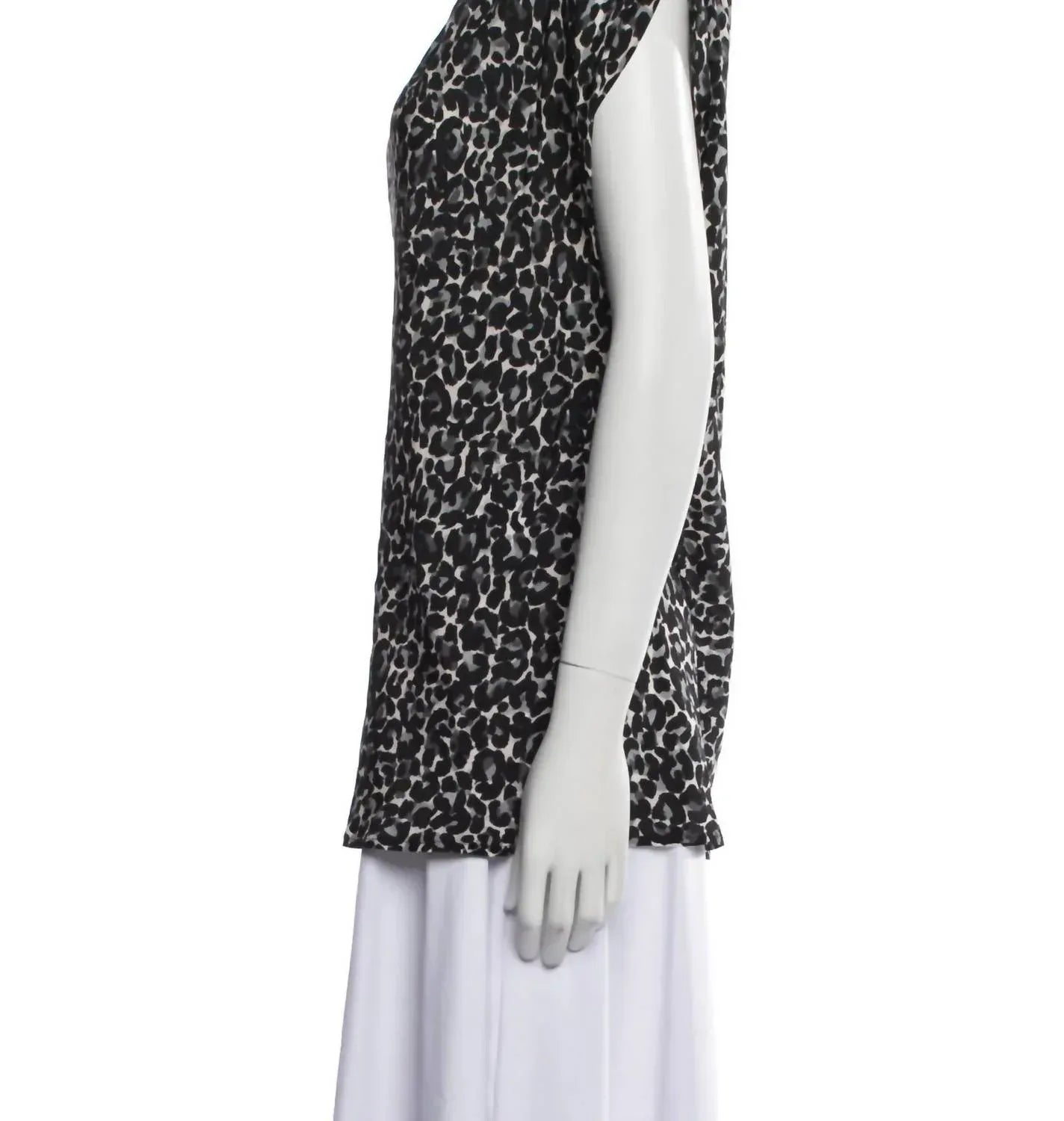Callas Milano - Women's Animal Print Mock Neck Blouse - Rack Hunt