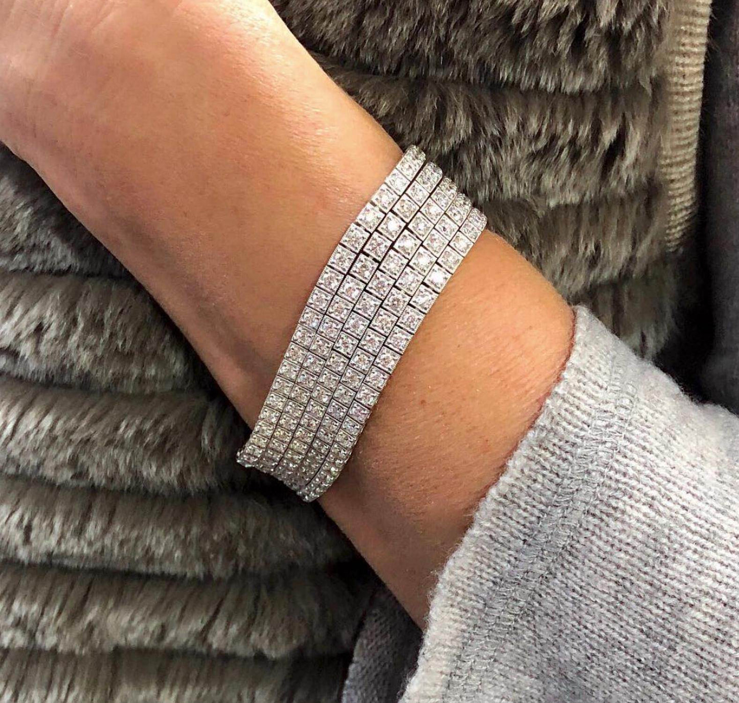 Gregg Ruth - Women's Five Row Tennis Diamond Bracelet - Rack Hunt -