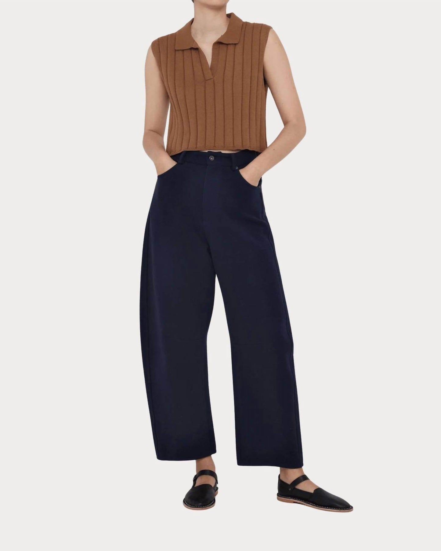 7115 by SZEKI - Relaxed Curve Legged Trouser - Rack Hunt