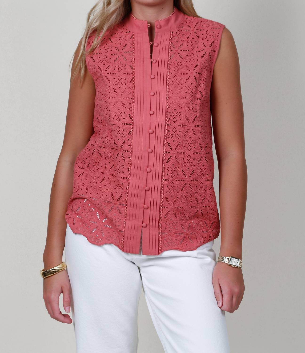 Mos the Label - Sara Lace Sleeveless Blouse - Rack Hunt -