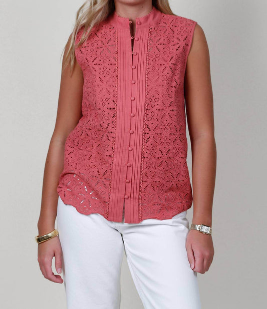 Mos the Label - Sara Lace Sleeveless Blouse - Rack Hunt -