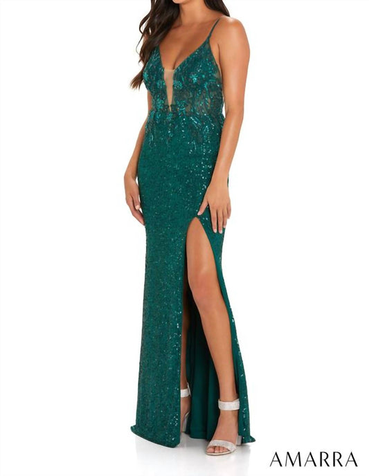 Sequin Fitted Gown