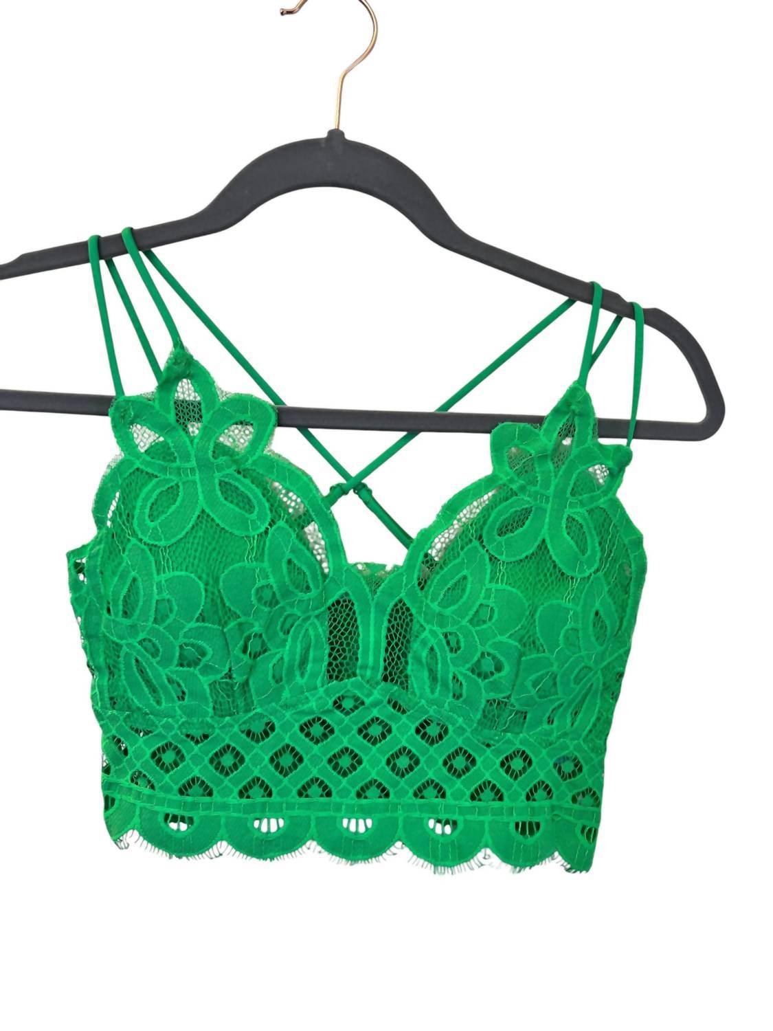 Color Alien - Crochet Lace Bralette With Bra Pads - Rack Hunt -