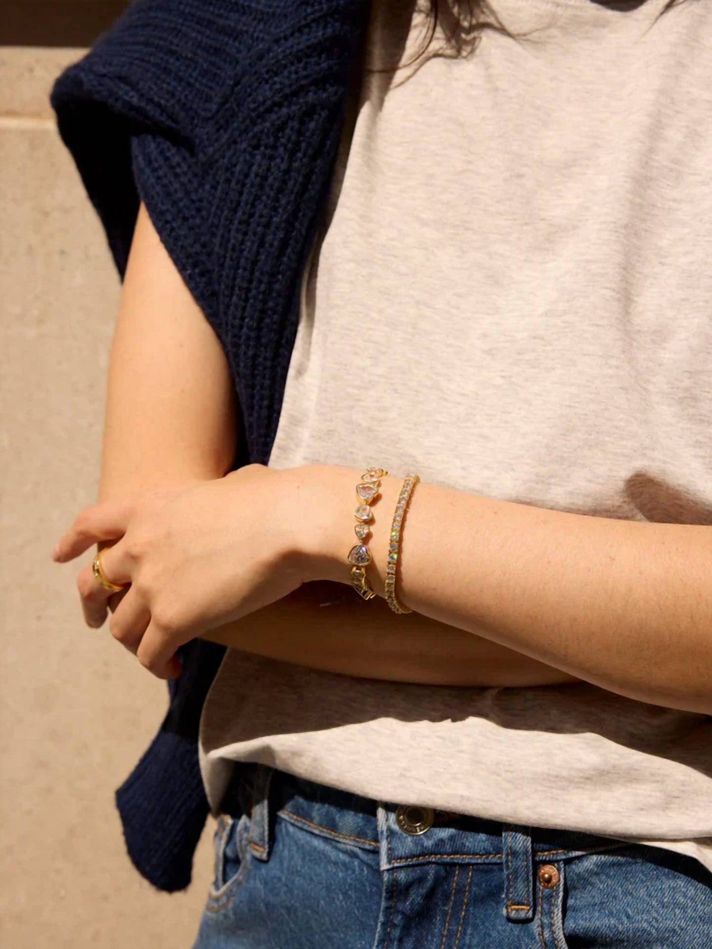 Zadie Heart Tennis Bracelet