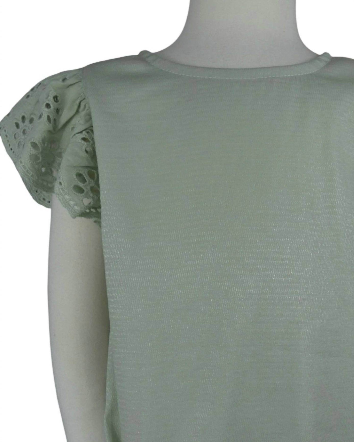 ML Kids - Girls' Eyelet Cap Sleeve Shimmer Tunic Top - Rack Hunt