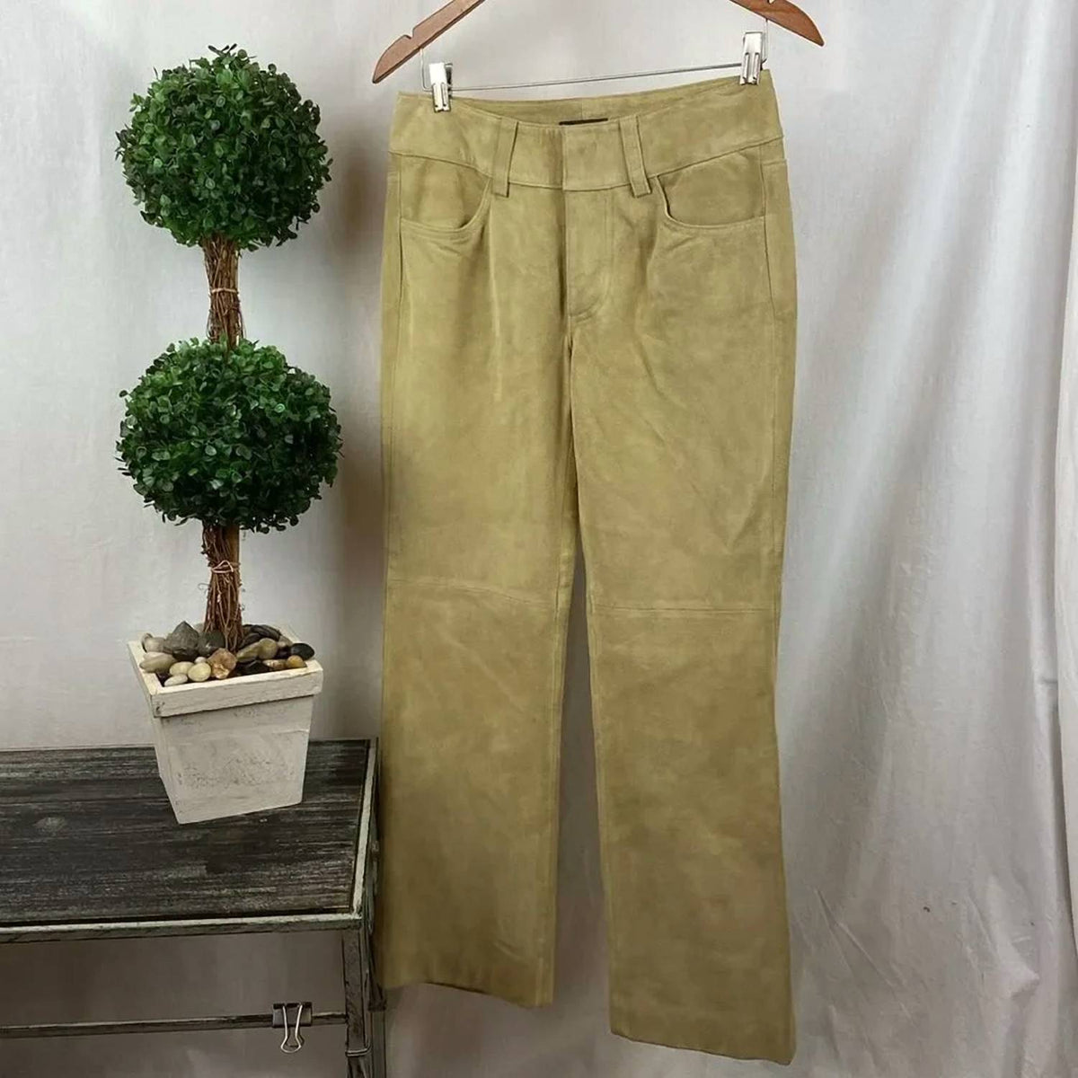 Suede Leather Pants