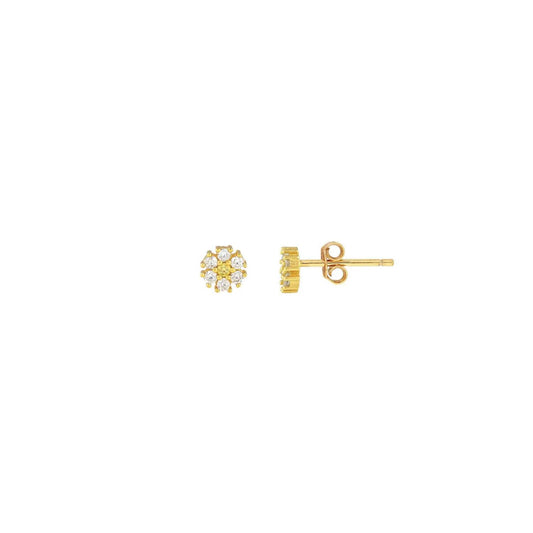 Wome's Daisy Crystal Stud Earrings
