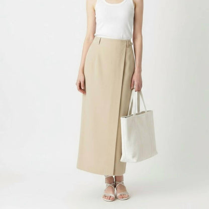 Silk Wrap Midi Skirt