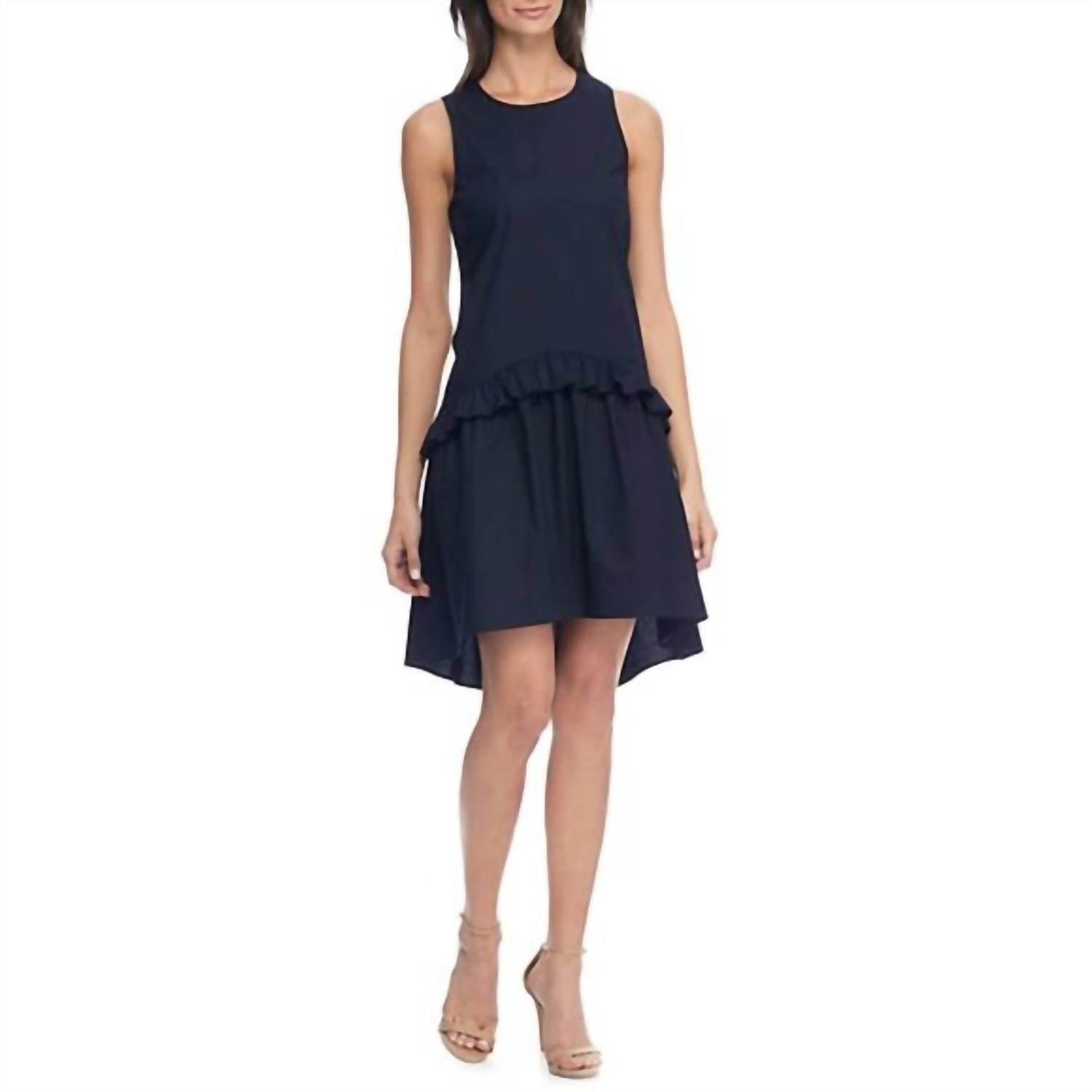 Clover and Sloane - Sleeveless Knee Length Ruffle Dress - Rack Hunt -