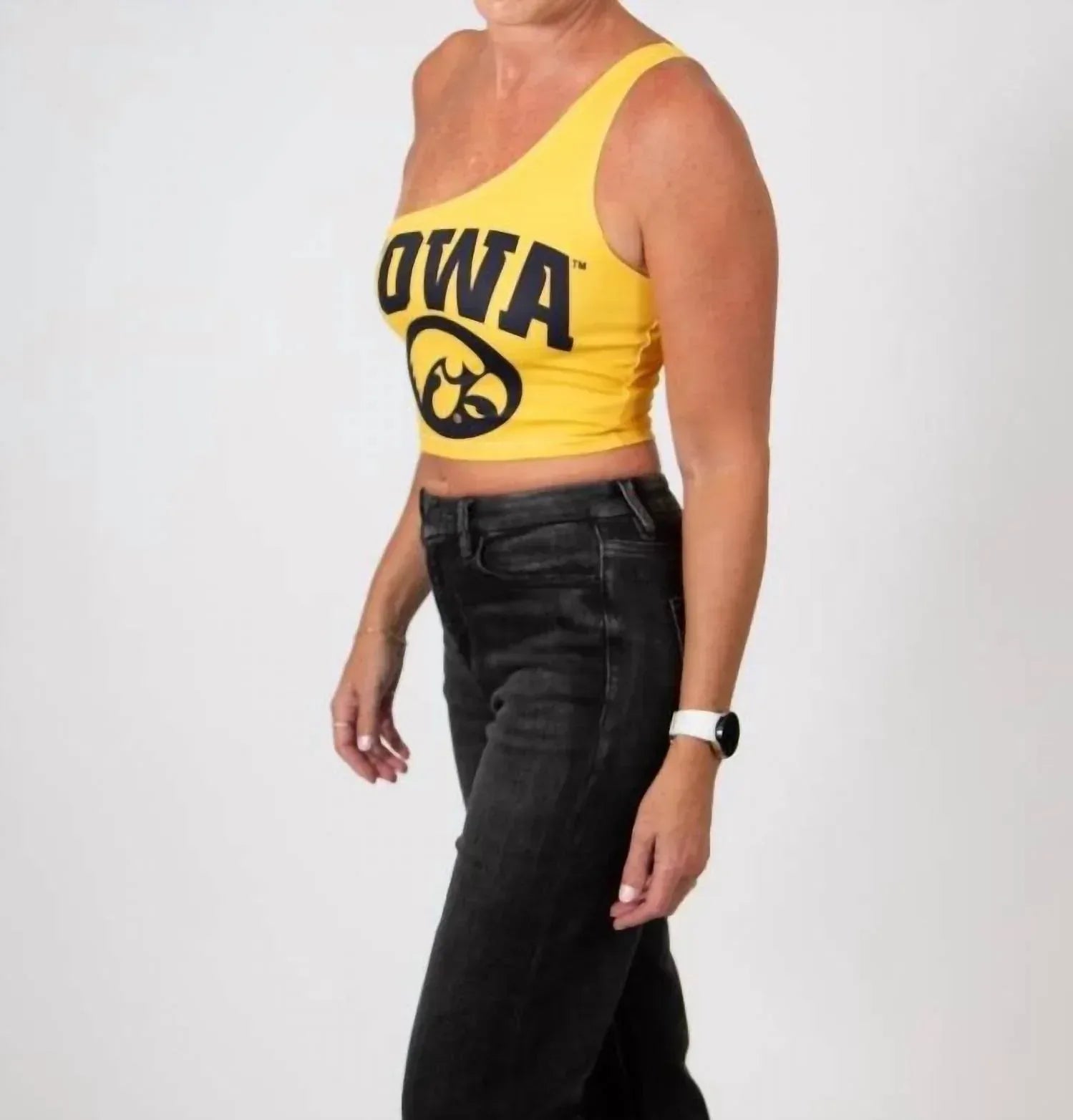 LOJO Collegiate Apparel - Iowa Hawkeyes One Shoulder Top - Rack Hunt