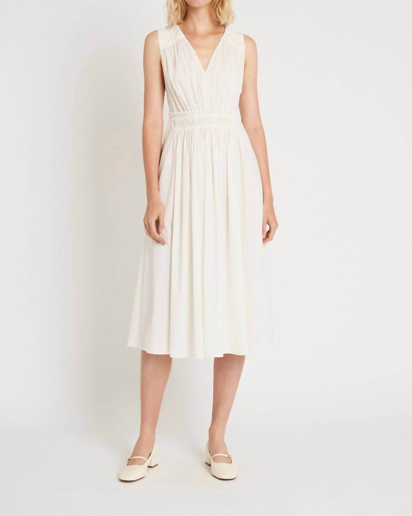Luxely - V-neck Midi Dress - Rack Hunt -