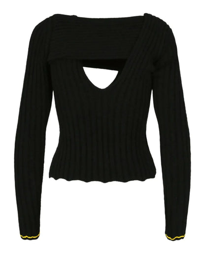 Bottega Veneta - Women's Boucle Ribbed V-neck Sweater - Rack Hunt