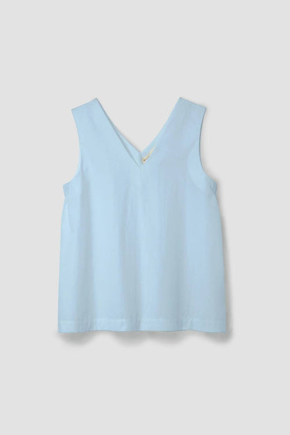 Azure Poplin Top