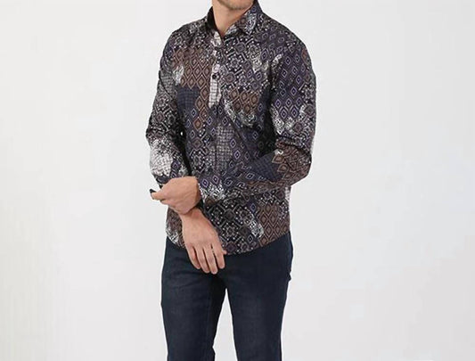 Modern Style Digital Print Button Down Shirt