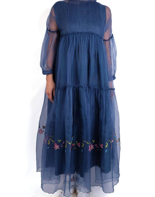 EKA Design Studio - Overlay Embroidered Tiered Dress - Rack Hunt -