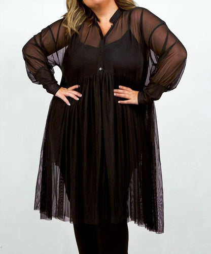 Mesh Tulle Dress - Plus