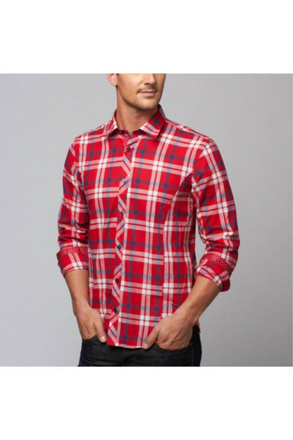 Men's Plaid Linen Shirt