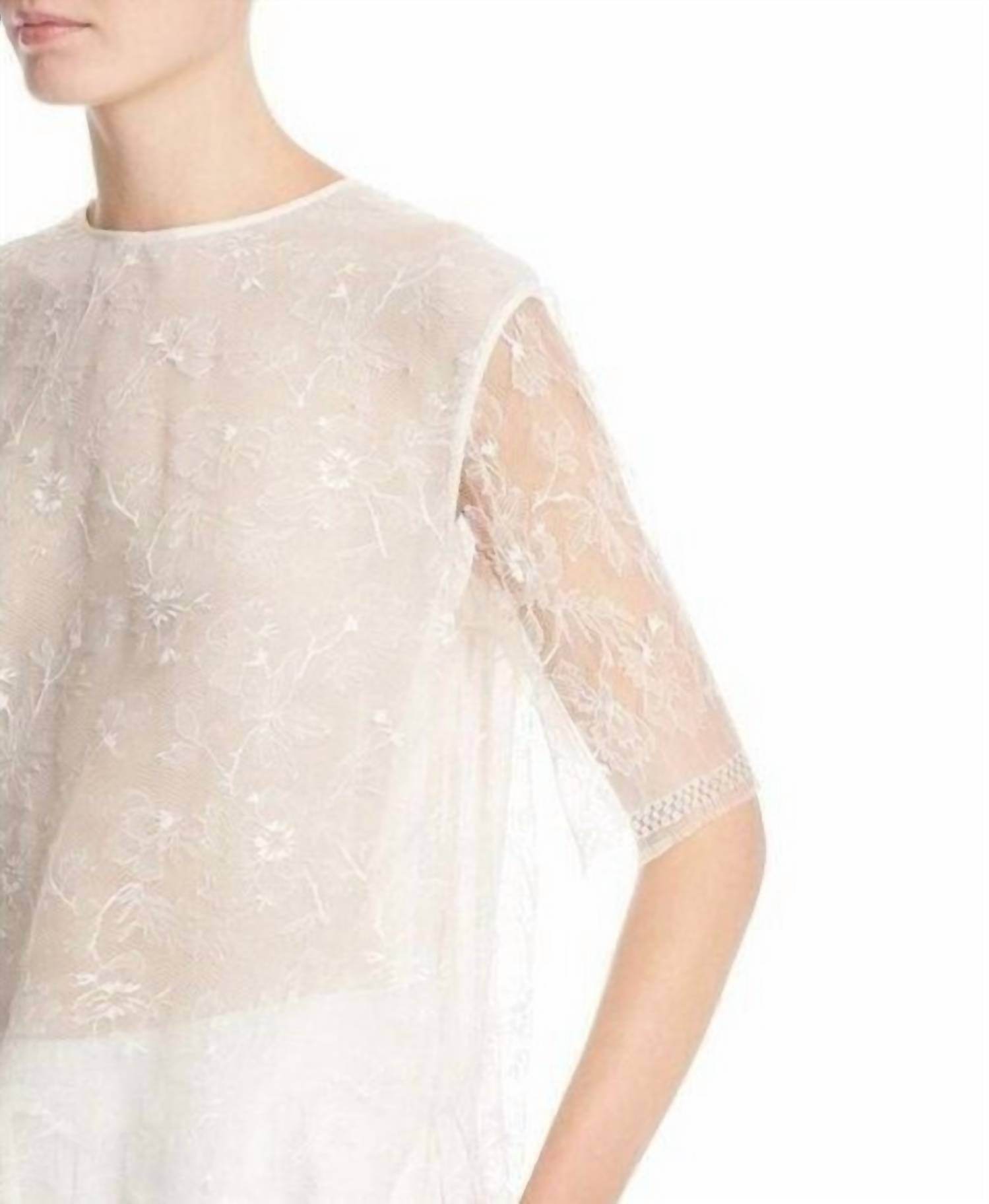 Adam Lippes - Sheer Floral Lace Tunic Top - Rack Hunt -