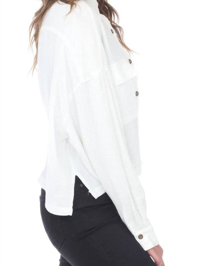 Lumi Long Sleeve Button-Up Blouse