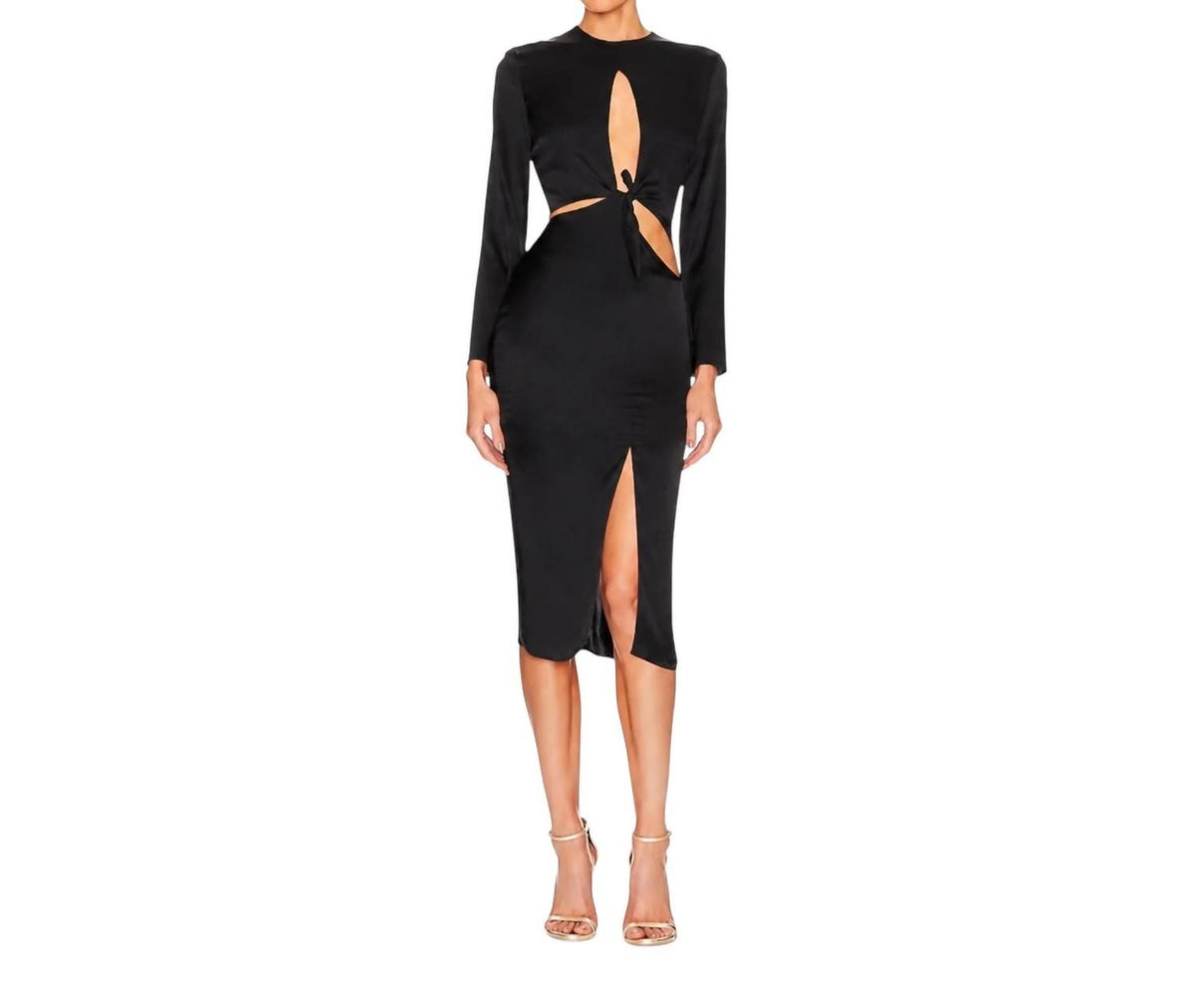 Rose Silk Midi Dress