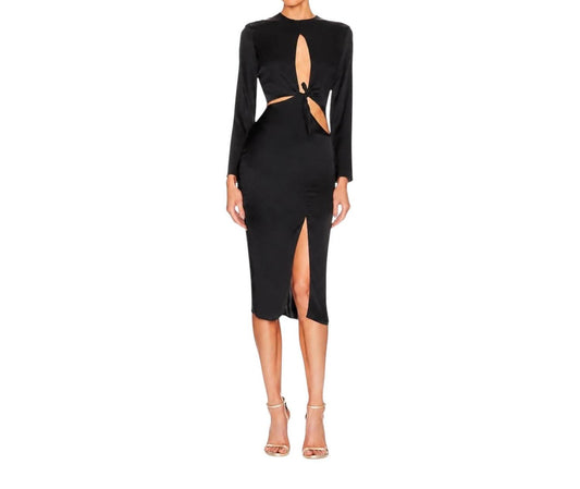 Rose Silk Midi Dress