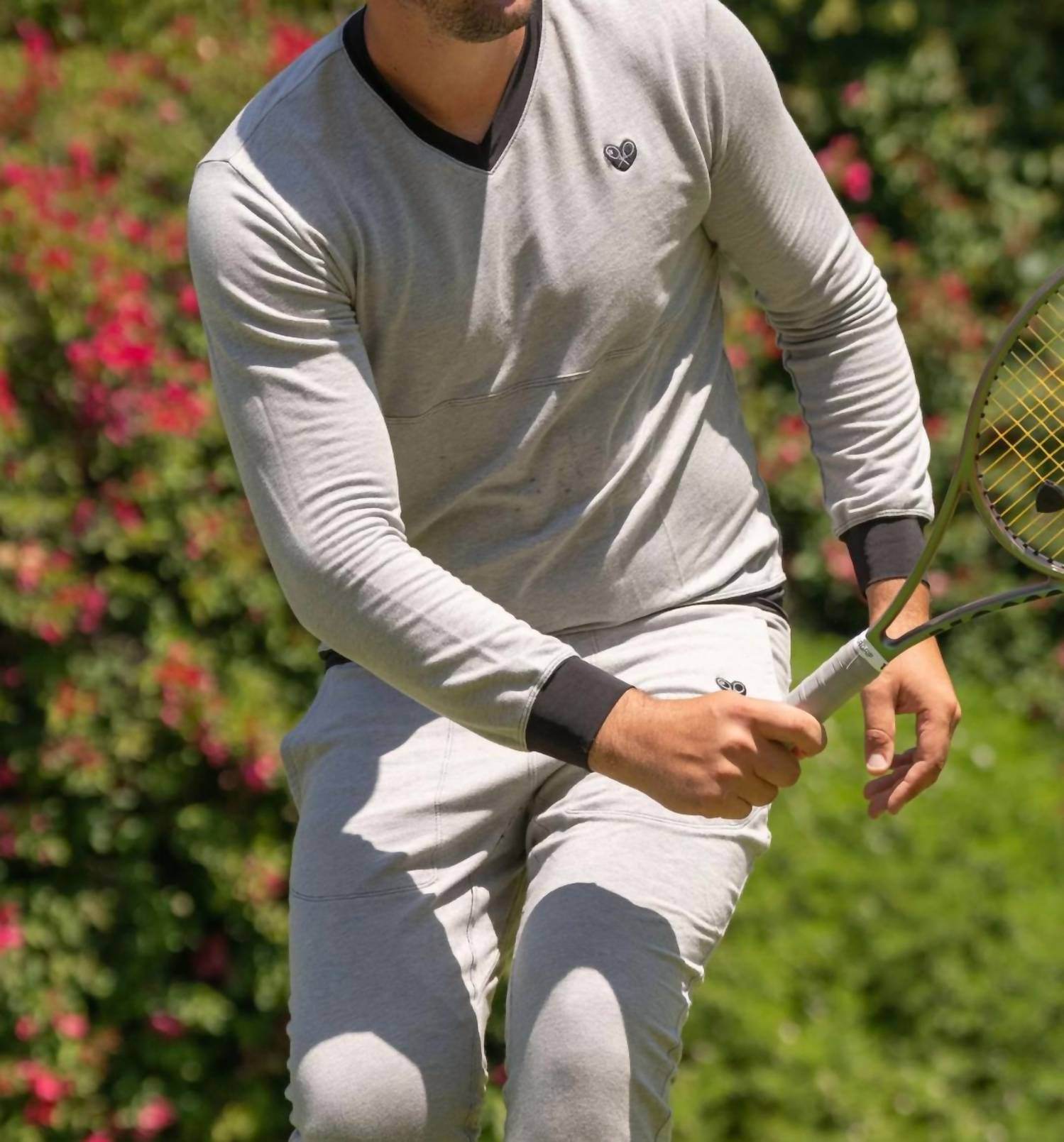 Love Love Tennis - French Terry Long Sleeve Tee - Rack Hunt