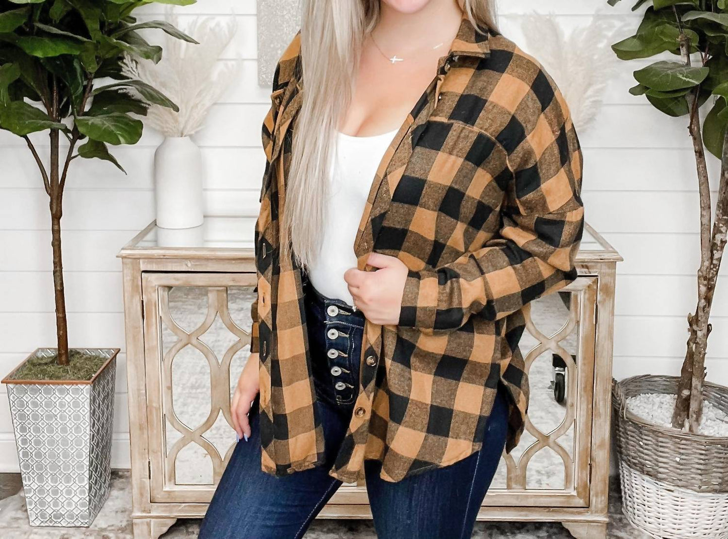 Nightly Way Flannel Plaid Shirt