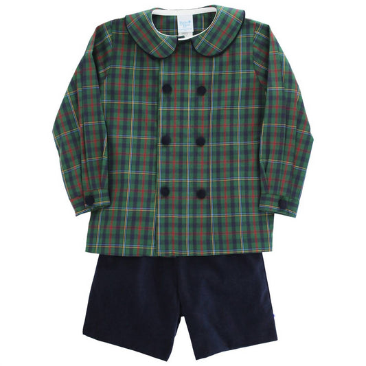 Kid's Watson Plaid-dressy Short Set