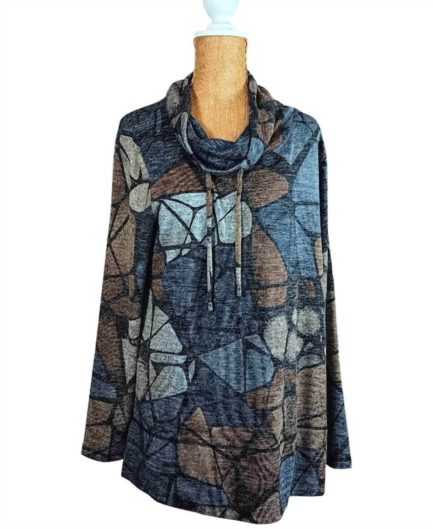 L. Hamrick - Women's Drawstring Cowl Neck Pullover Top - Rack Hunt -